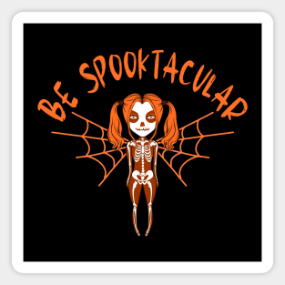 Be Spooktacular Orange Halloween Spooky Skeleton Angel Cheeky Witch® Magnet